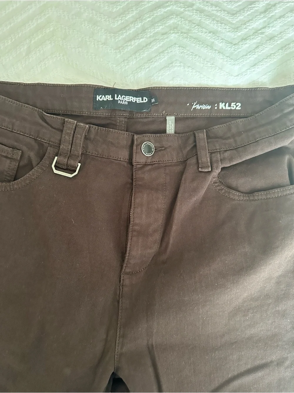 KARL LAGERFELD PARIS - Men's Casual Regular-Fit Pants 36x32 Brown